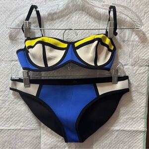 Source Unknown Blue and Yellow Bikini